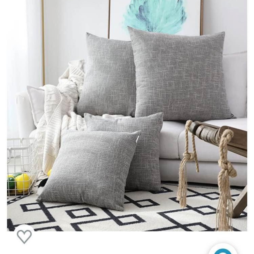 Kevin Textile Pack of 2 Decorative 2 Tone Linen Pillow Covers